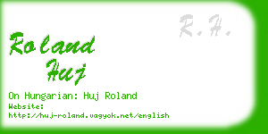 roland huj business card